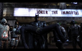 Batman: Arkham City - Carrying dead Joker out of the theater
