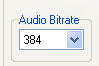 Choose audio bitrate.