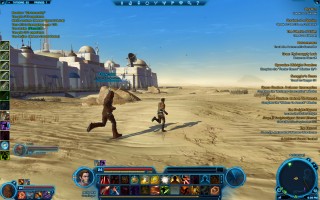 Star Wars: The Old Republic - Level 24 Gunslinger gameplay on Tatooine. The city of Anchorhead