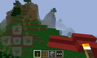 Minecraft - Pocket Edition - On top of a mountain
